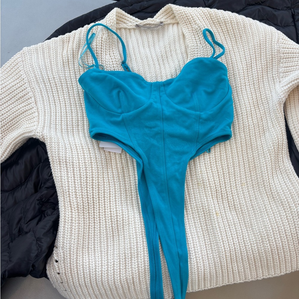 Zara Teal Bodysuit